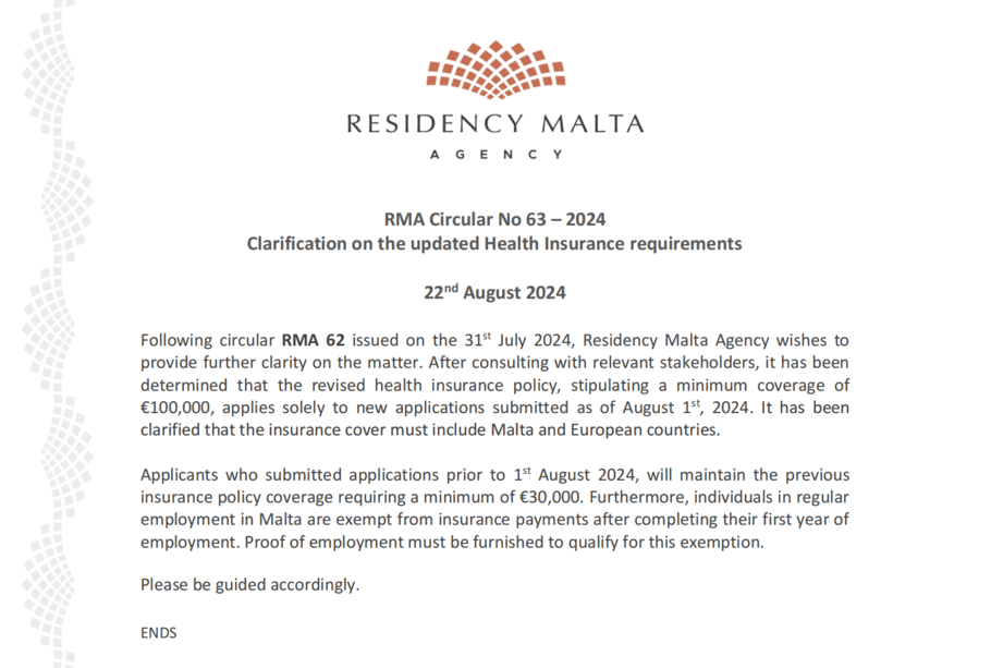 Malta Raises Permanent Residency Insurance Threshold!